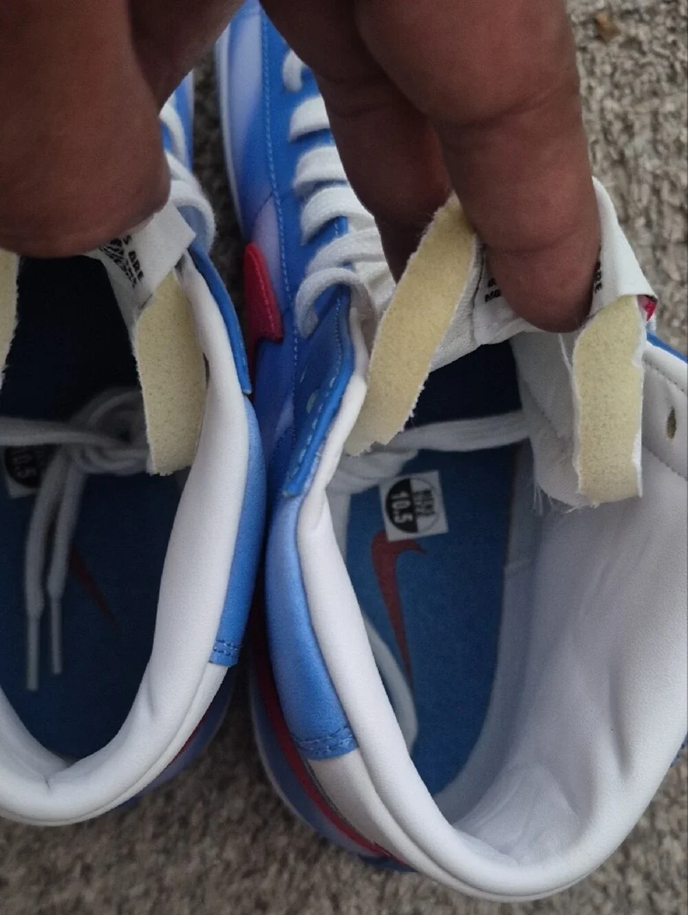 Nike Blazers Nets Jersey  Blue and Red High-Top Sneakers